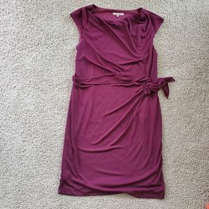 Burgundy RW&Co side gather dress